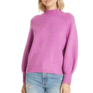Joie Jenlar Bishop Sleeve Sweater Orchid Bright Pink Magenta